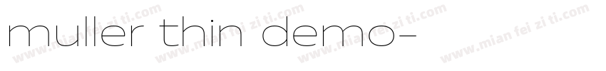 muller thin demo字体转换